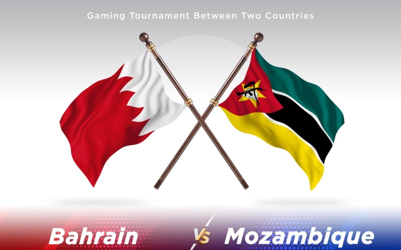 Bahrain kontra Moçambique två flaggor
