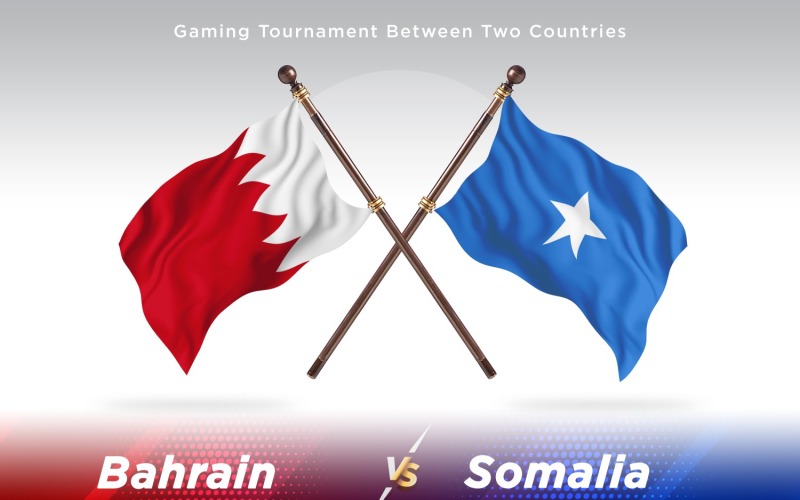 Bahrain kontra Somalia två flaggor
