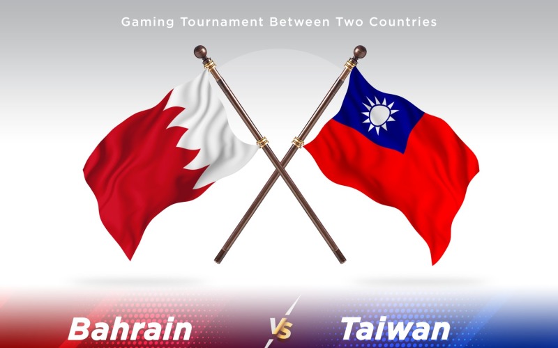 Bahrain kontra Taiwan två flaggor