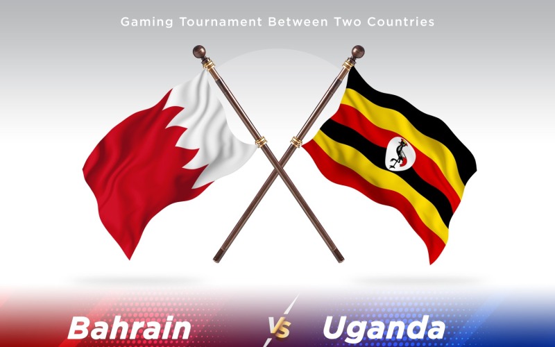 Bahrain kontra Uganda två flaggor