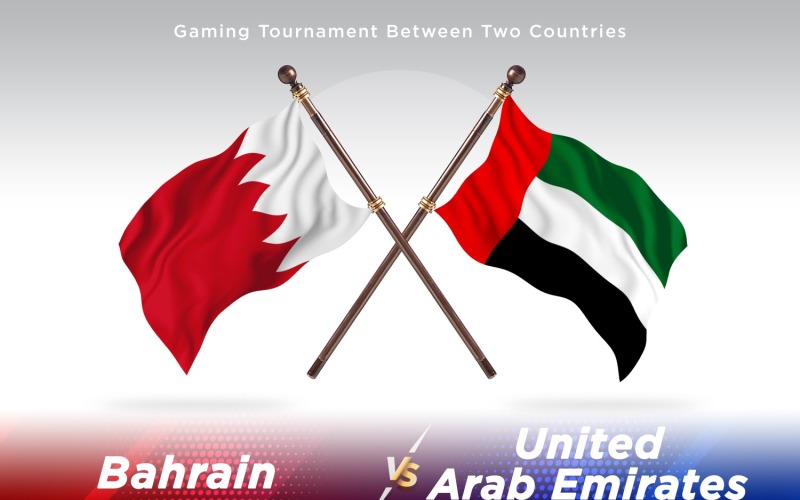 Bahrain versus Emirados Árabes Unidos Duas Bandeiras
