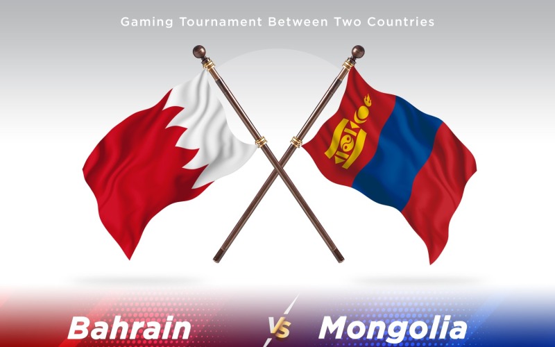 Bahrajn versus Mongolsko dvě vlajky