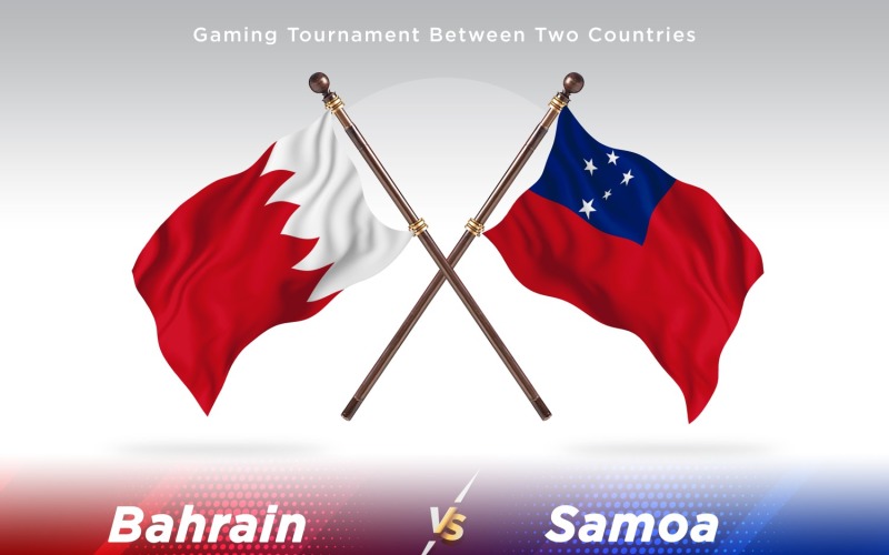 Bahrajn versus Samoa dvě vlajky