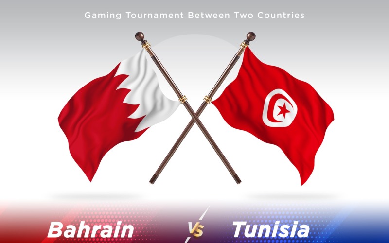 Bahrein contra Túnez dos banderas
