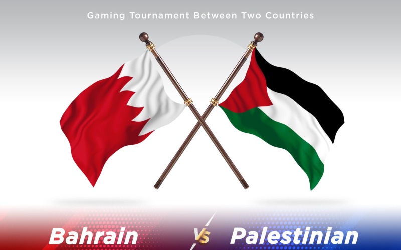 Bahreïn contre deux drapeaux palestiniens
