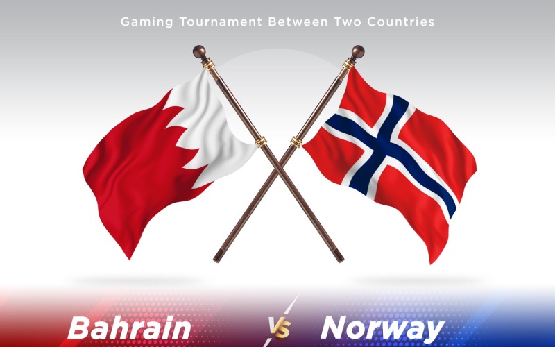 Bahrein kontra Norvégia két zászló