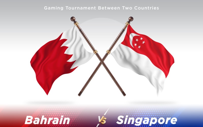 Bahrein versus singapore Two Flags