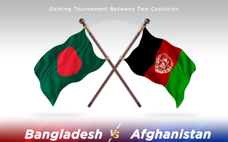 Bangladesh contro Afghanistan Two Flags
