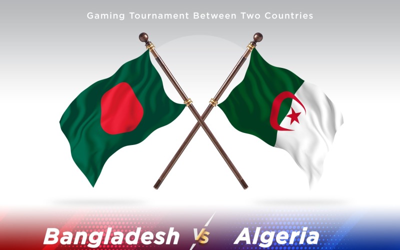 Bangladesh contro Algeria Two Flags