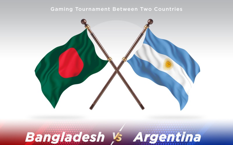 Bangladesh contro Argentina Two Flags