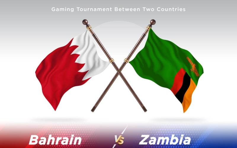 Два прапори Бахрейну проти Замбії