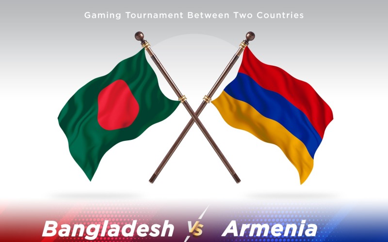 Banglades kontra Örményország két zászló