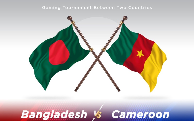Bangladesh contra Camerún dos banderas