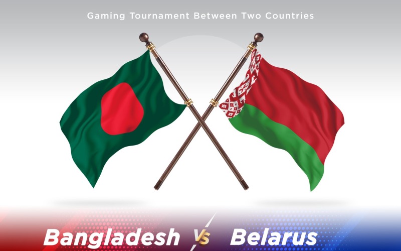 Bangladesh contro Bielorussia Two Flags