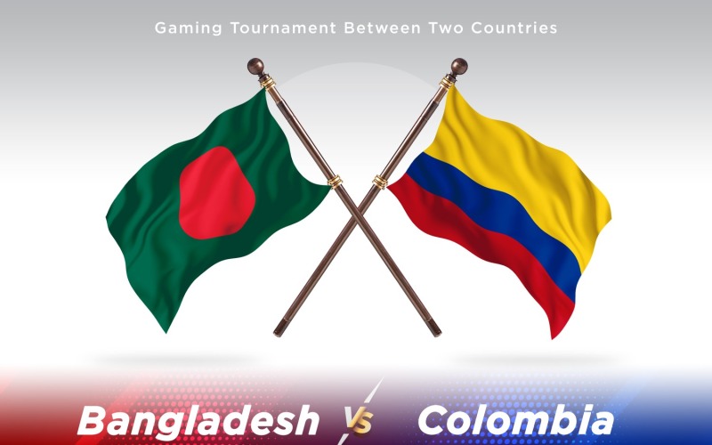 Bangladesh contro Colombia Two Flags