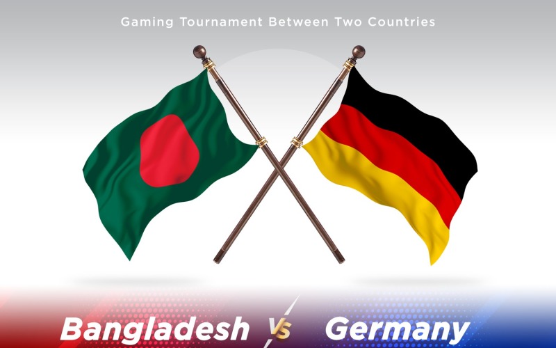 Bangladesh kontra Tyskland två flaggor
