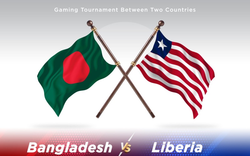 Bangladesh versus Liberia Two Flags
