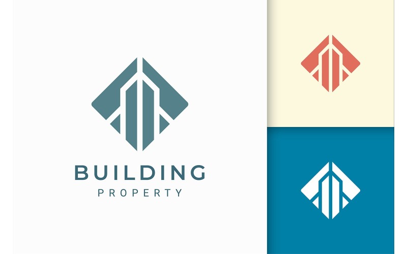 Abstrakt hotelllogotyp mall