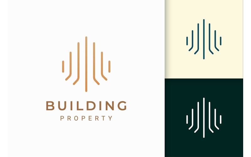 简单的房地产或公寓标志