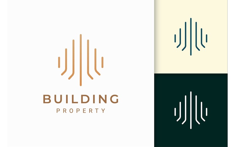 Logo semplice immobiliare o appartamento