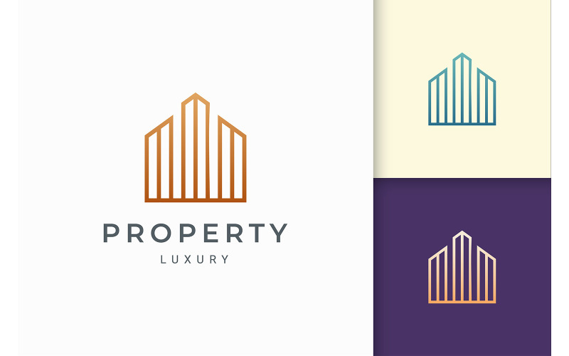 Modèle de logo pour la maison ou le complexe