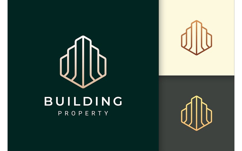 Modello moderno per il logo di un appartamento o di un hotel