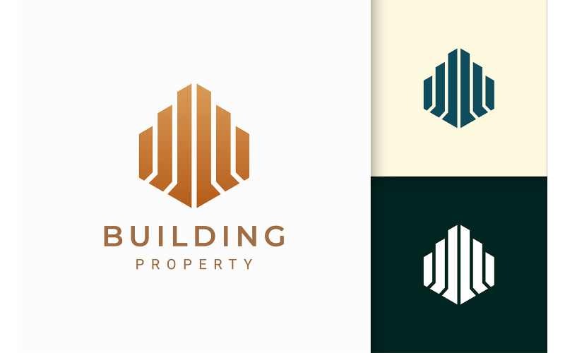 Modelo de logotipo de hotel ou apartamento