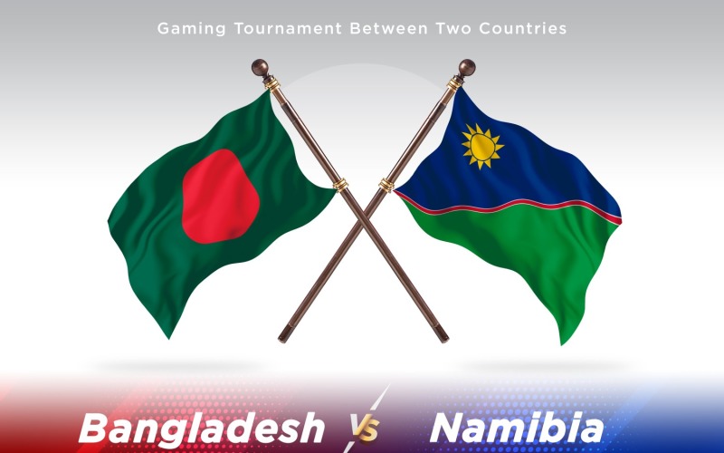 Banglades kontra Namíbia két zászló