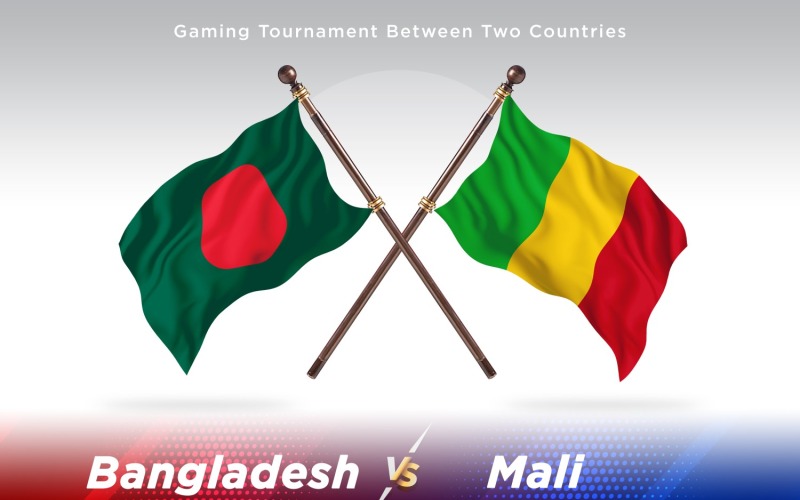 Bangladesh contre Mali deux drapeaux