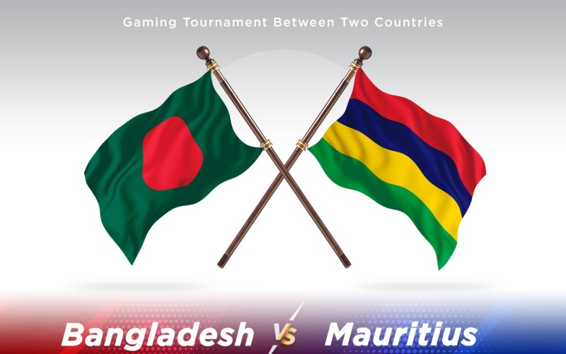 Два прапори Бангладеш проти Маврикія