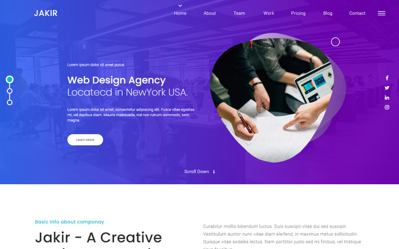 Jakir - A Creative Design Agency Landing Page Template