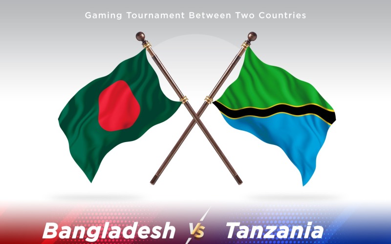 Bangladéš versus Tanzanie Dvě vlajky