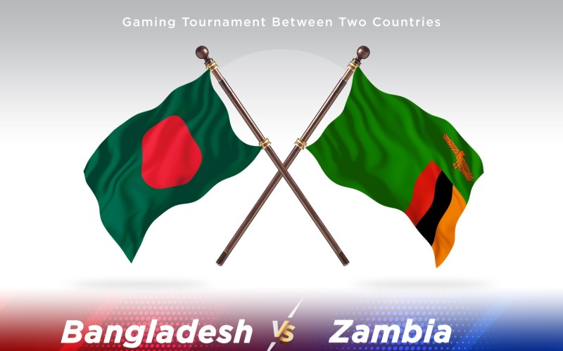 Bangladesch gegen Sambia Two Flags