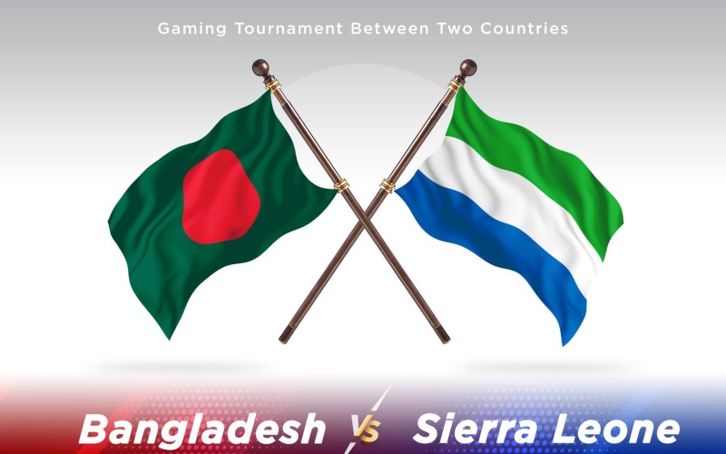 Bangladesh contre sierra Leone deux drapeaux