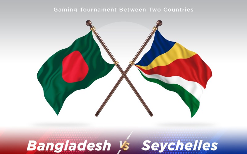 Bangladesh kontra Seychellerna Två flaggor