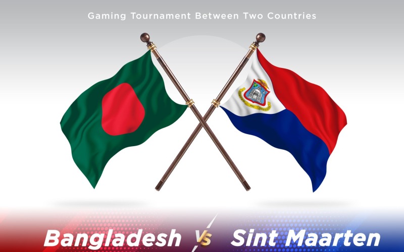 Bangladesh kontra skickad mår Två flaggor