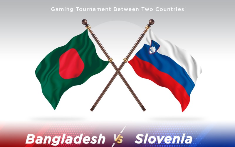 Bangladesh kontra Slovenien Två flaggor