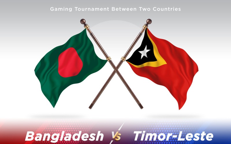 Bangladesh kontra Timor-Leste två flaggor