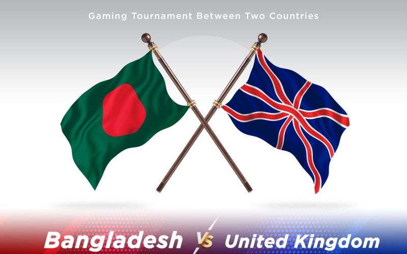 Bangladesh versus Reino Unido Duas Bandeiras