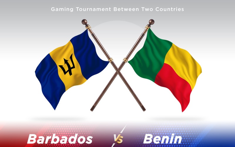 Barbados gegen Benin Two Flags