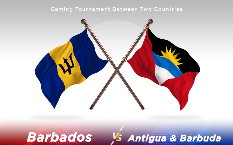Barbados versus Antigua en Barbuda Two Flags