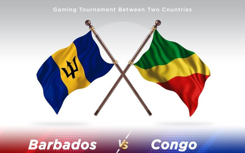 Barbados versus Congo Two Flags