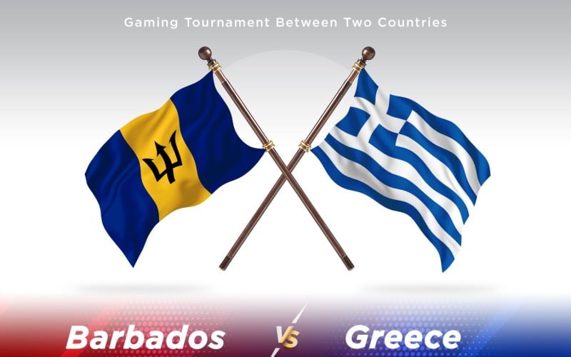 Barbados contro la Grecia Two Flags