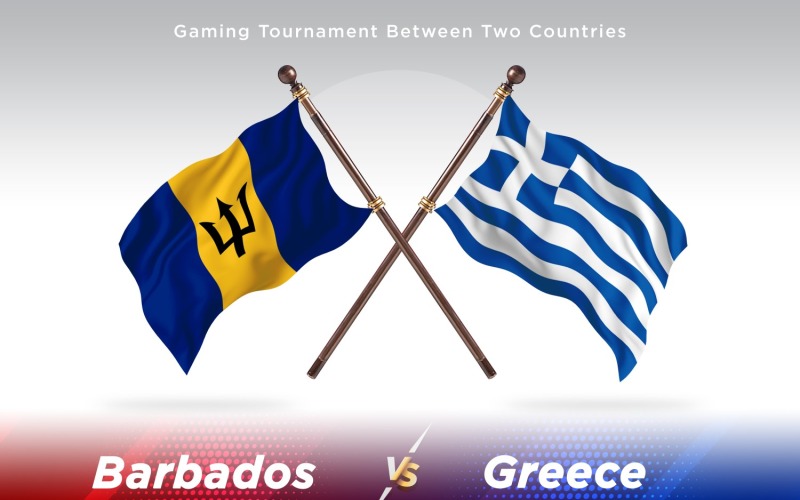 Barbados kontra Görögország Két zászló