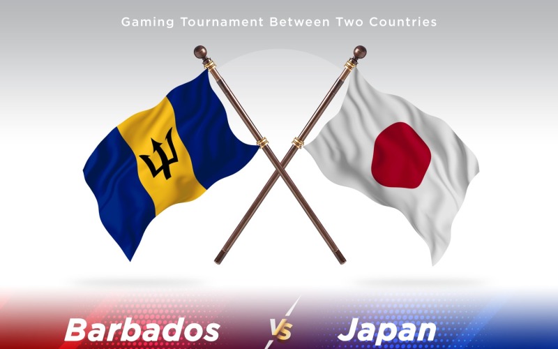 Barbados kontra japan Two Flags