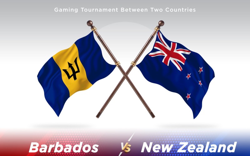 Barbados kontra Nowa Zelandia Dwie flagi