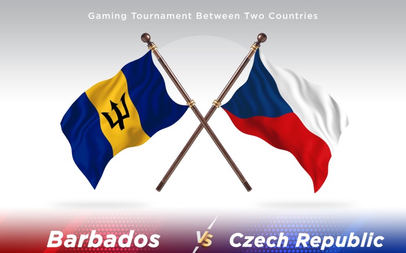 Barbados versus Česká republika Dvě vlajky