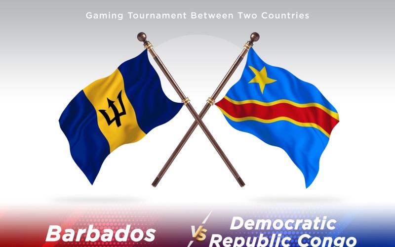 Barbados versus democratische republiek Congo Two Flags