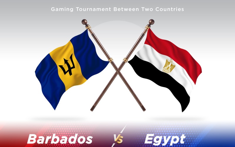 La Barbade contre l'Egypte deux drapeaux