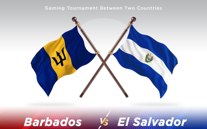 La Barbade contre le Salvador Two Flags